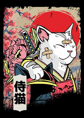Japanese Samurai Cat Ninja