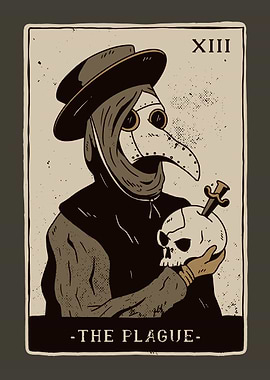 Plague doctor tarot tattoo