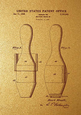 100 1931 Bowling Pin Pate