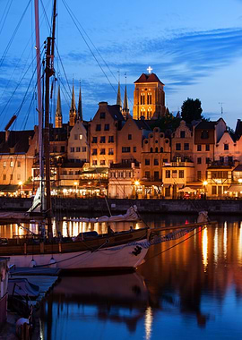 Old Town of Gdansk at Dusk