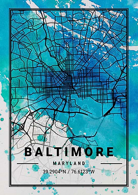 Baltimore Antlia Watercolo