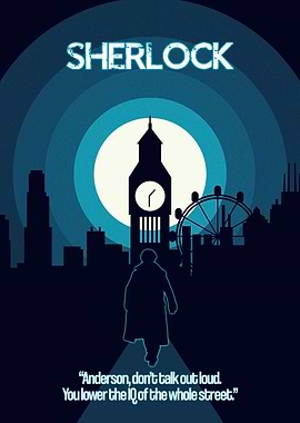 Sherlock Silhouette Poster