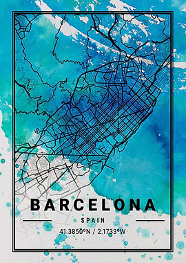 Barcelona Antlia Watercolo