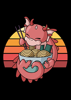 Funny Dragon Ramen Lovers