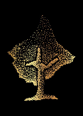 Gold Vintage Tree 17