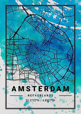 Amsterdam Antlia Watercolo