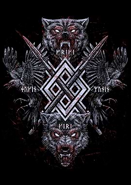 Viking Wolf Ravens of Odin