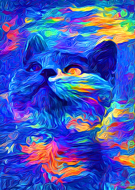 Kitten Flaming Night