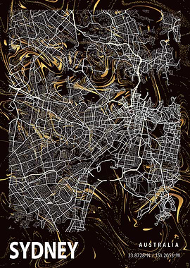 Sydney City Map Australia