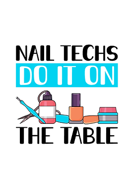 Nail Tech Text Art Gift