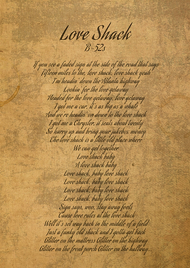 Love Shack by B52s Lyrics