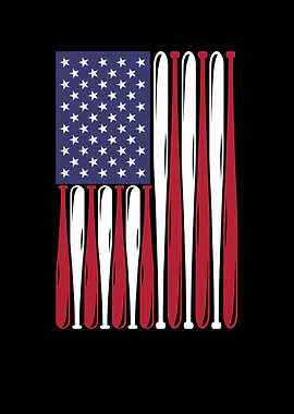 Baseball American Flag USA