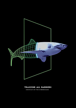 Shark Swims through a Warp