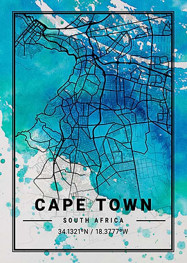 Cape Town Antlia Watercolo
