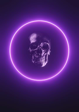 neon skull
