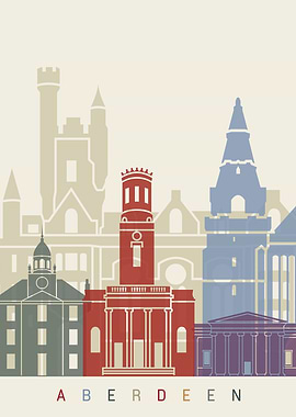 Aberdeen skyline poster