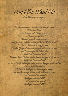 Dont You Want Me Lyrics