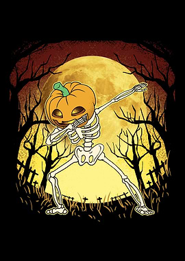 Dabbing Skeleton Halloween