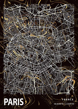 Paris City Map France