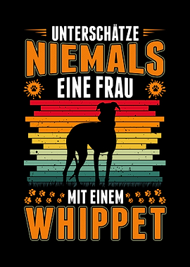 Whippet Hund Frau Windhund