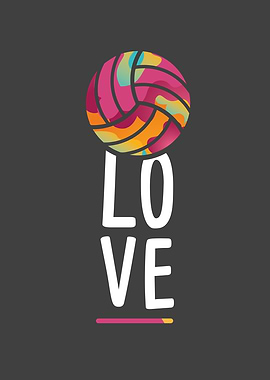 Tie Dye Love Volleyball
