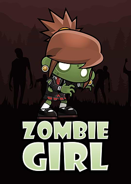 Cute Zombie Girl Kawaii
