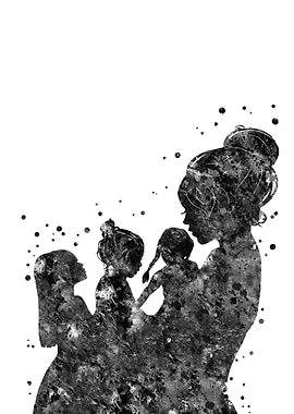 Mother and daughters