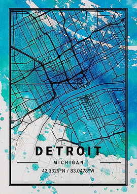 Detroit Antlia Watercolor