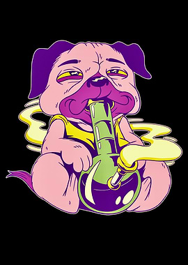 Pug bong wine tattoo ace