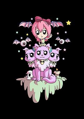 Creepy Kawaii Chibi Girl