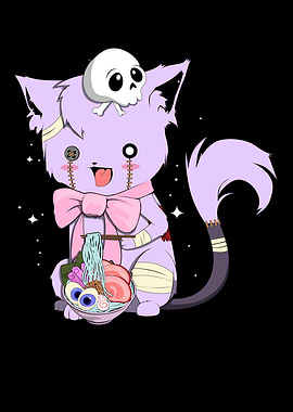 Pastel Goth Cat Ramen