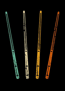 Retro Snooker Cue Billard