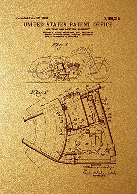 16 Harley Oil Tank Patent