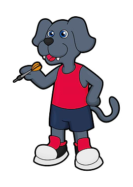 Dog Dart player Darts