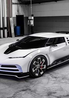 White Bugatti Centodieci
