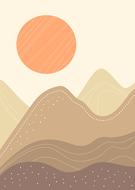 Sunset on the mountain