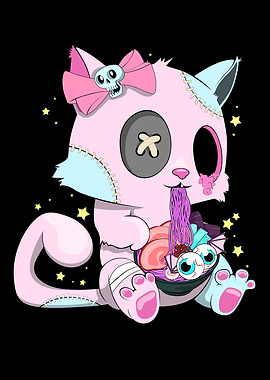 Pastel Goth Cat Ramen