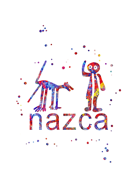 Nazca man with Nazca dog