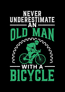 An Old With A Bicycle