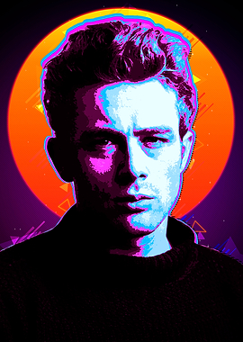 James dean retro poster