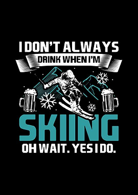 Skiing Beer Apres Ski Gift