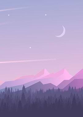 Night in the mountain