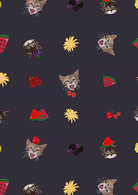 Cute cats and fruity