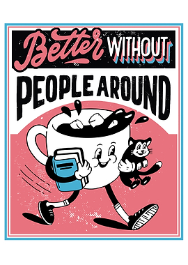 Introvert coffee black cat