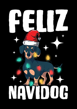 Dachshund Feliz Navidog