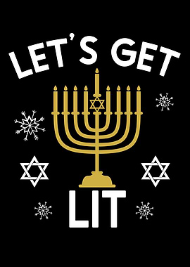 Lets Get Lit Menorah