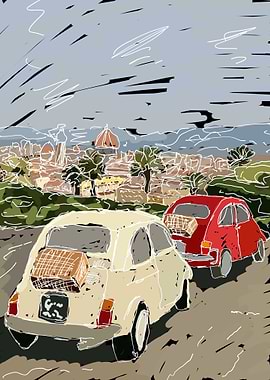 Tuscany Fiat 500 View