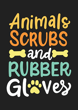Animals Scrubs And Rubber