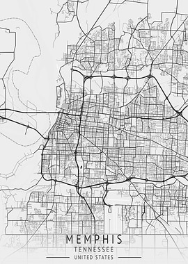 Memphis Tennessee City Map
