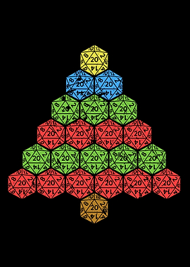 D20 Dice Christmas Tree